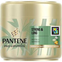 Pantene Hair Mask With Biotin, Keratin And Bamboo, Helps Support Hair Growth & Reduce Hair Loss, For Strong and Long Hair 300ml