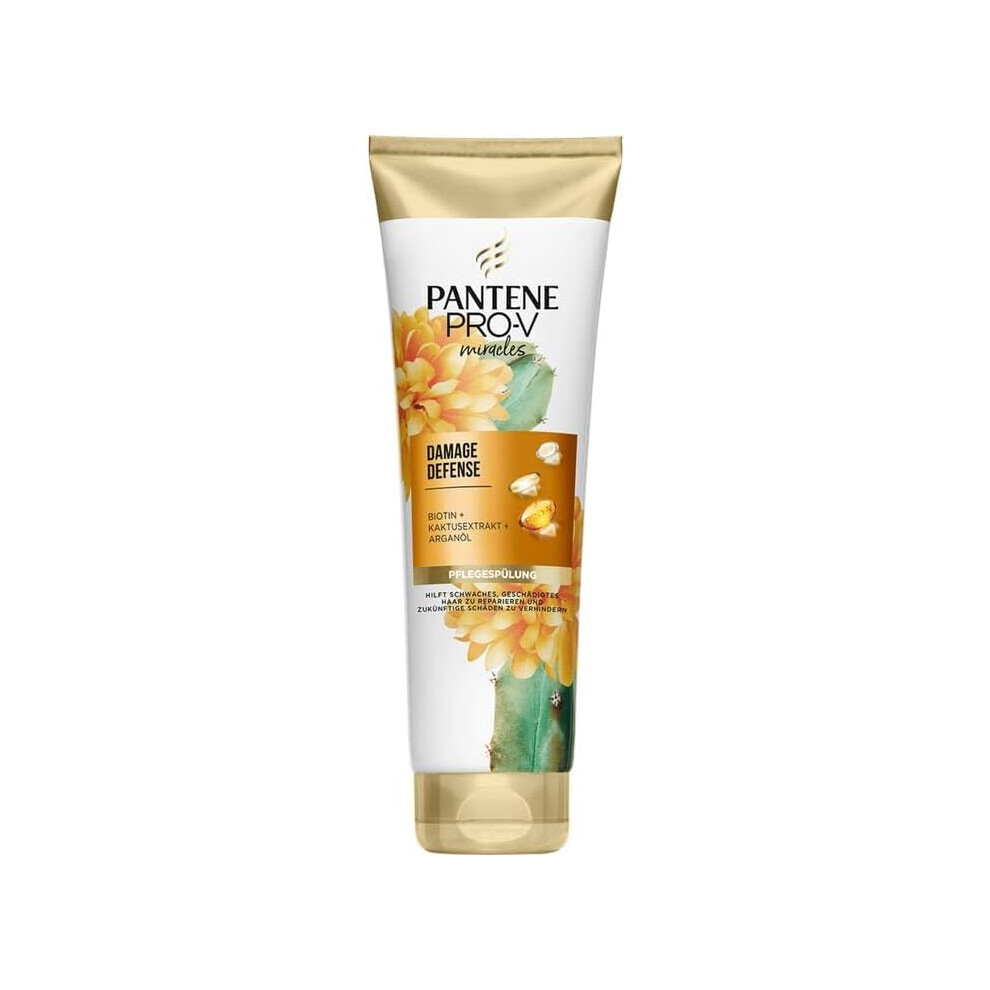 Pantene Pro-V Miracles Damage Defense Conditioner (160 ml), with Biotin, Cactus Extract and Argan Oil, Helps Rebuild Hair and Damaged Hair