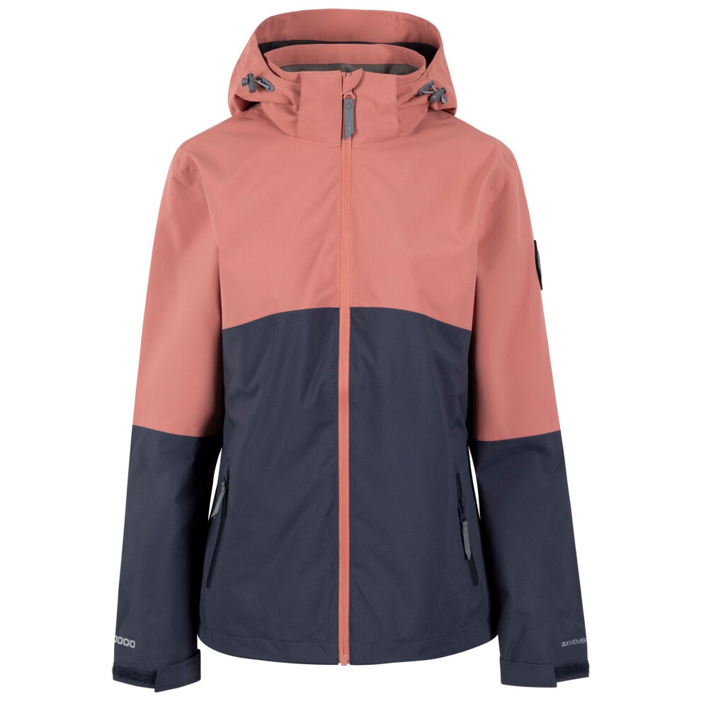 (XXS, Dusky Coral) Trespass Womens/Ladies Quincy DLX Waterproof Jacket