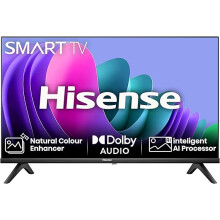 Hisense 32 Inch Smart TV 32E4NTUK - HD Resolution, Natural Colour Enhancer, Dolby Audio, Sports Mode, VIDAA OS with Youtube, Netflix and Disney