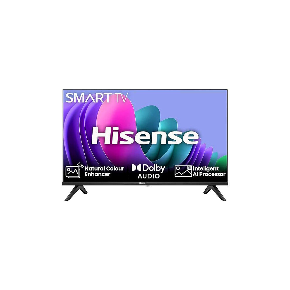 Hisense 32 Inch Smart TV 32E4NTUK - HD Resolution, Natural Colour Enhancer, Dolby Audio, Sports Mode, VIDAA OS with Youtube, Netflix and Disney