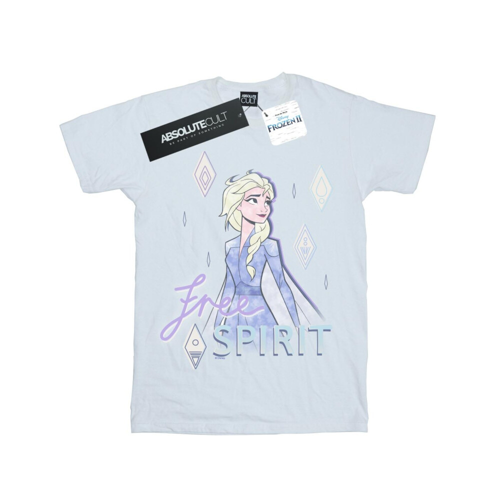 (9-11 Years, White) Disney Boys Frozen 2 Elsa Free Spirit T-Shirt