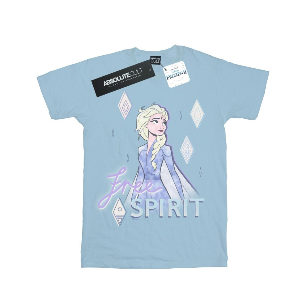 (9-11 Years, Baby Blue) Disney Boys Frozen 2 Elsa Free Spirit T-Shirt