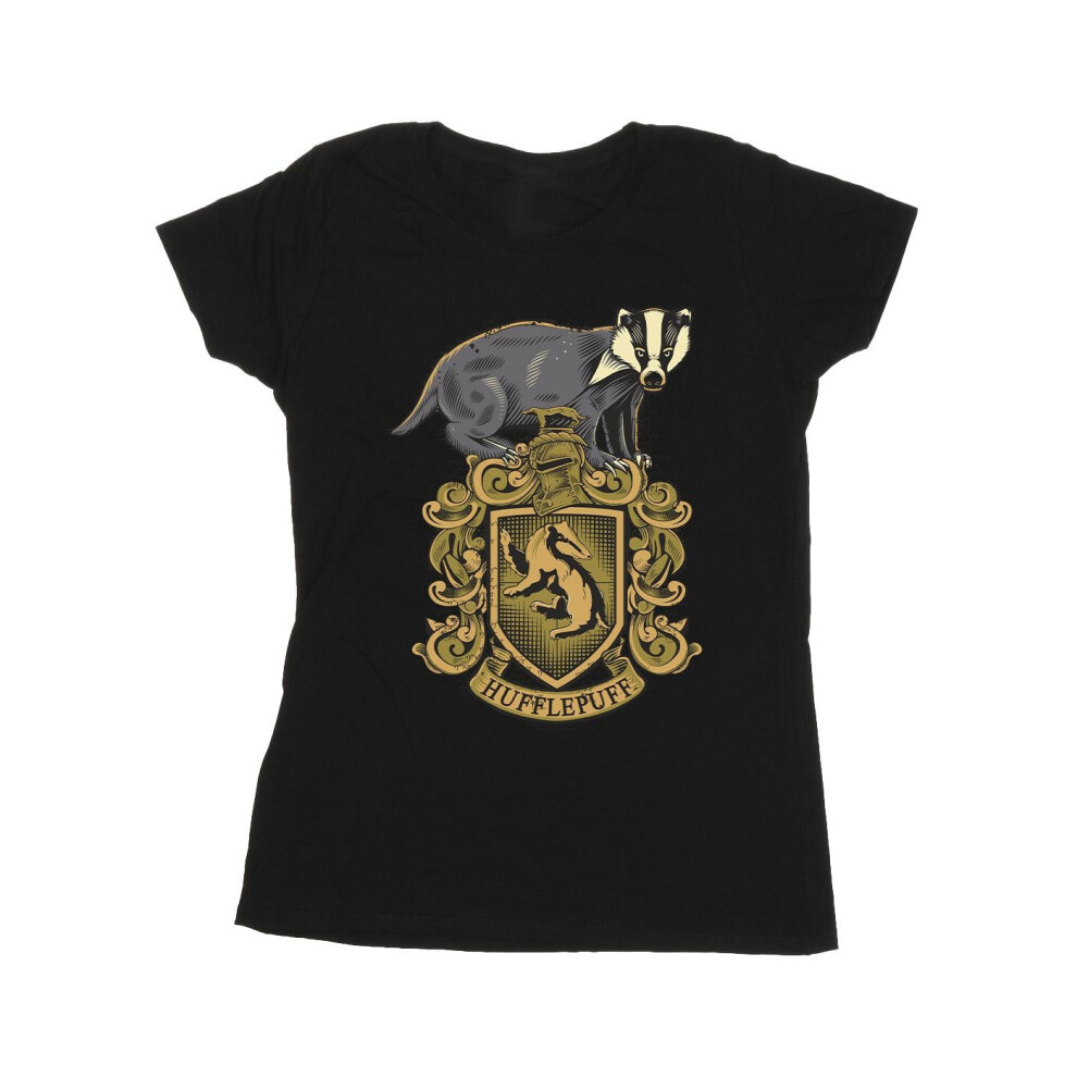 Hufflepuff Sketch Crest Cotton T-Shirt