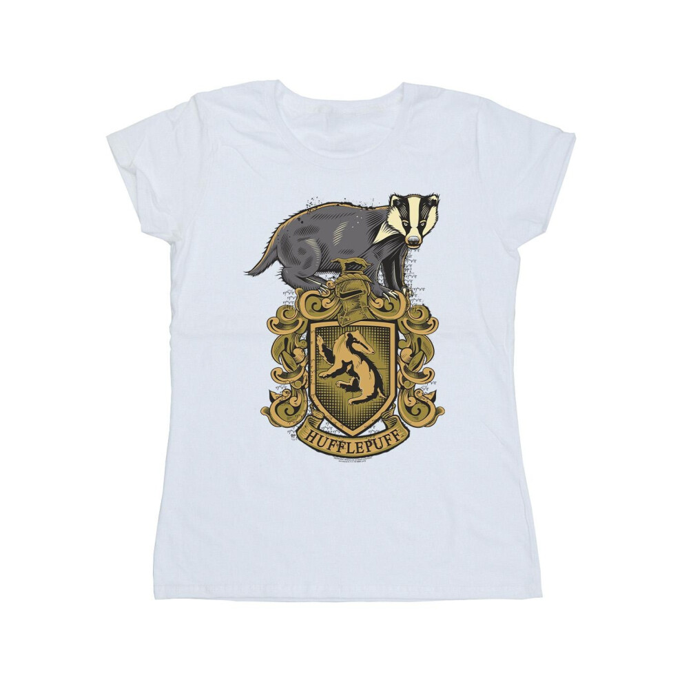 Hufflepuff Sketch Crest Cotton T-Shirt