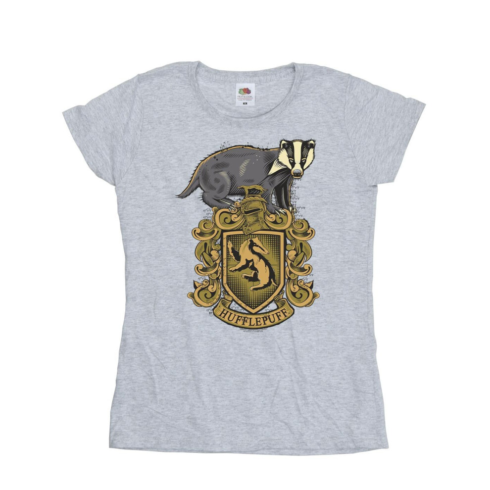 Hufflepuff Sketch Crest Cotton T-Shirt