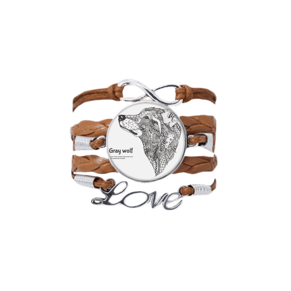 Photos - Bracelet gray wolf friend company art deco fashion  love chain ornament wristband