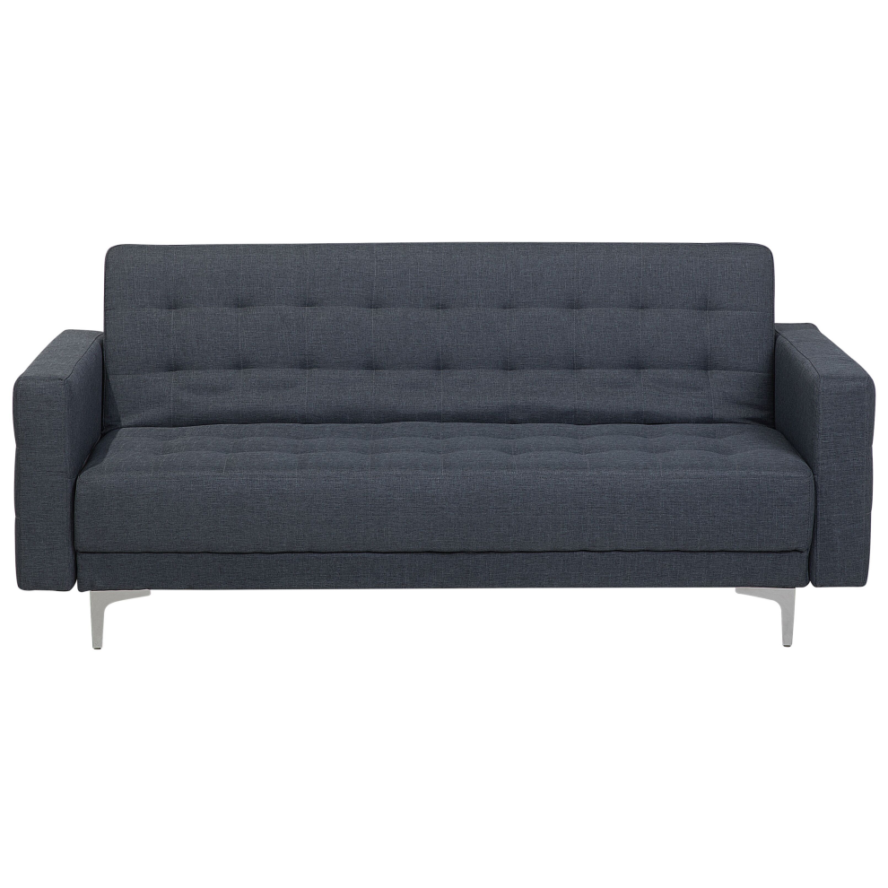 Sofa Bed ABERDEEN Fabric Dark Grey 3 Seater