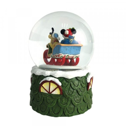 Disney Traditions Mickey and Pluto Christmas Waterball 2