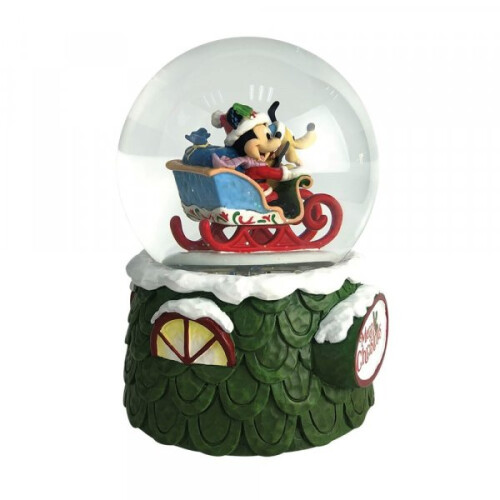 Disney Traditions Mickey and Pluto Christmas Waterball 1