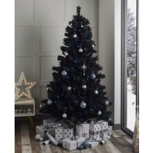 Artificial Christmas Tree Alaskan Pine with Metal Stand 150cm Black