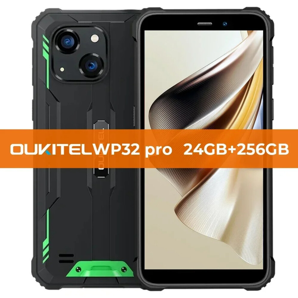 (green) Oukitel WP32 Pro Rugged Smartphone 24GB+256GB