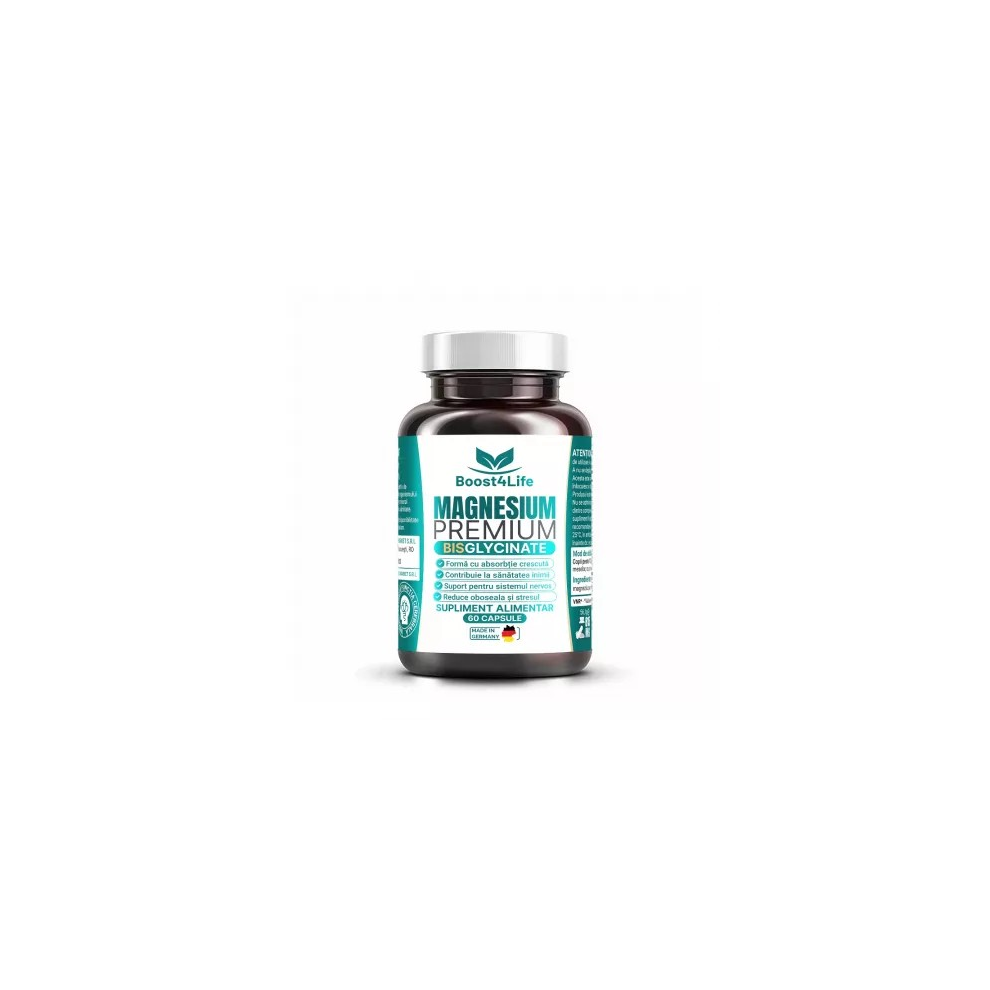 Boost4life Magnesium Bisglycinate Premium, 60 Capsules,