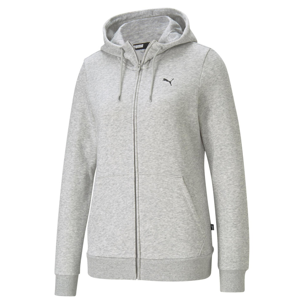 (XS, Grey) Puma Womens/Ladies Logo Full Zip Hoodie