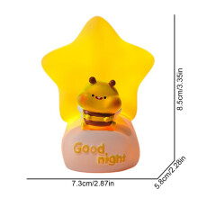 (B) Bee Night Light Bedside Nursery Bee Night Bee Kids Bedroom Decor Lamp For Tabletop Bedroom Study Room