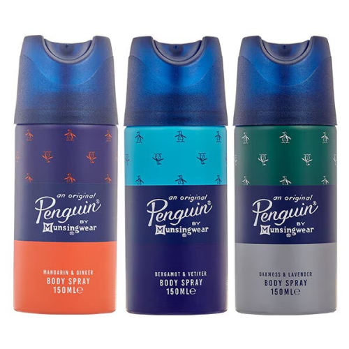 Original Penguin Men Body Spray 3pc Gift Set 3 x 150ml Deodorant 1