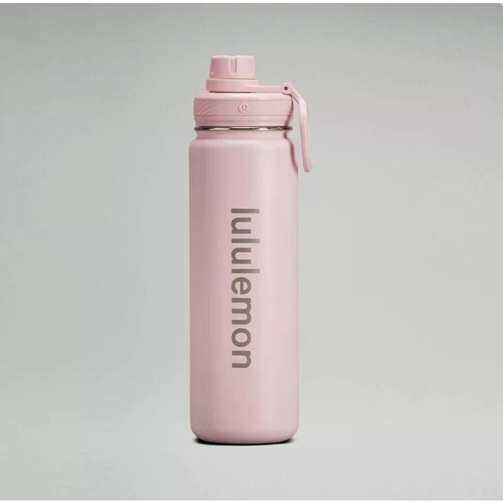 (Pink) Lululemon Back To Life Water Bottle Sport 24oz 710ml Insulated