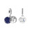 (Double Dangle Tree & Galaxy Moon sterling silver pandora cham) 925 Sterling silver bead charm for pandora bracket 1