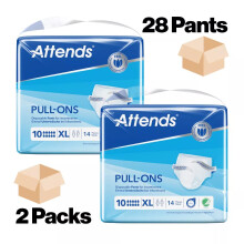 Attends 10XL Pull up Pants EXTRA LARGE Adult Nappies 2 Packs of 14