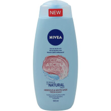 NIVEA Shower Gel Clay with Hibiscus & White Sage Fresh Scent 500ml | Purifies, Refreshes & Cares for the Skin | Deep Cleaning