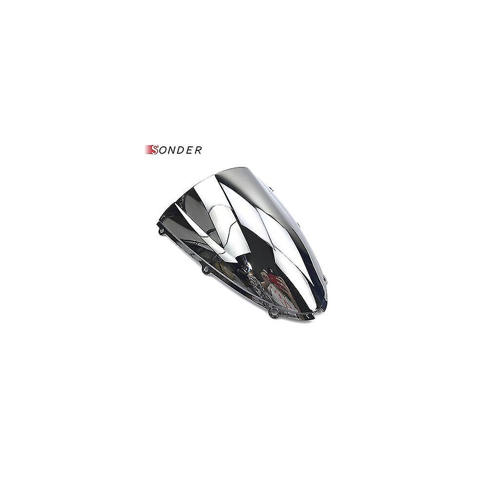 (Chrome) Hot For Kawasaki Ninja Zx6r 636 2005 2006 2007 2008 05 06 07 08 Zx10r 2006 2007 06 07 Windshield Windscreen Double Bubble 9372166007430