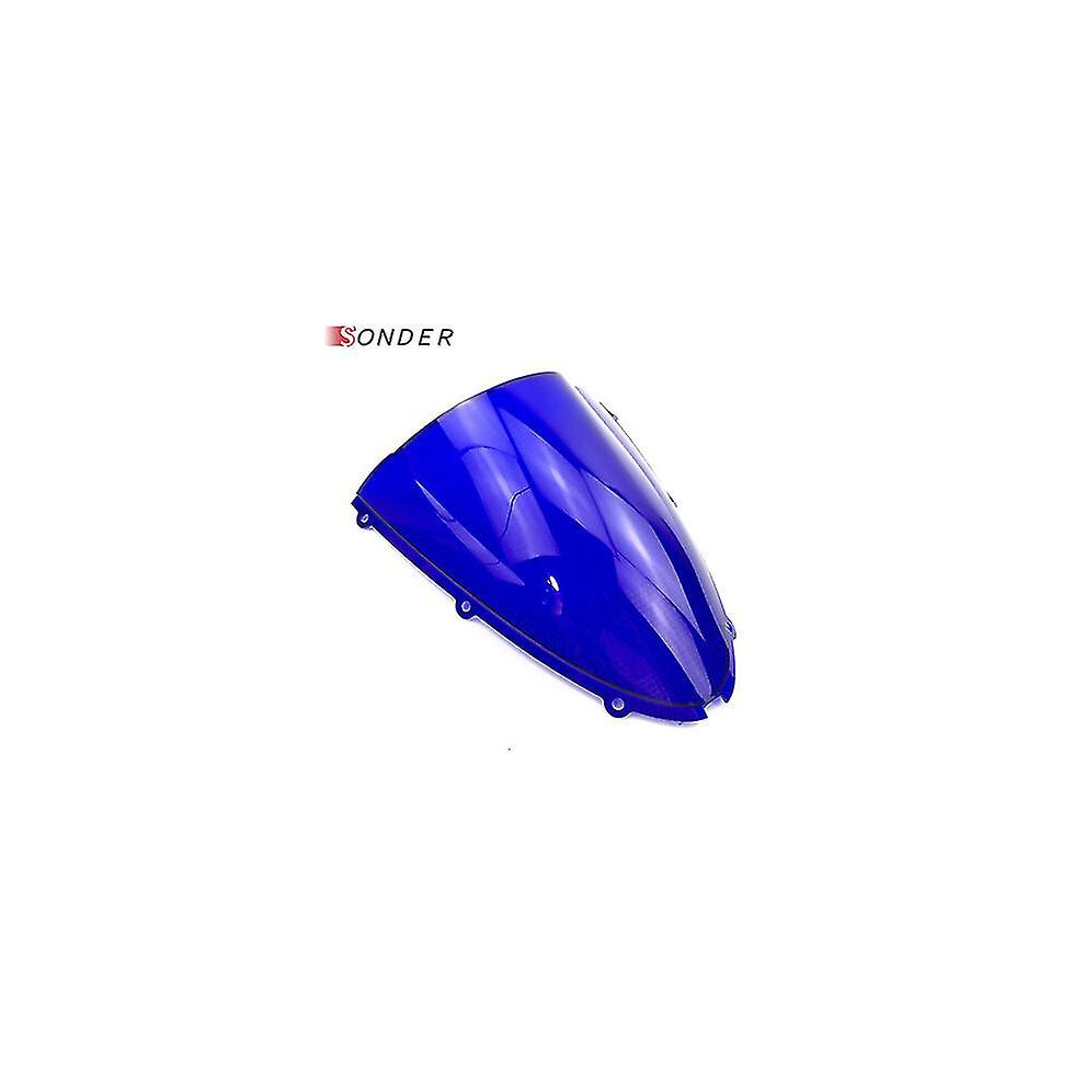 (Blue) Hot For Kawasaki Ninja Zx6r 636 2005 2006 2007 2008 05 06 07 08 Zx10r 2006 2007 06 07 Windshield Windscreen Double Bubble Blue 9372166007447