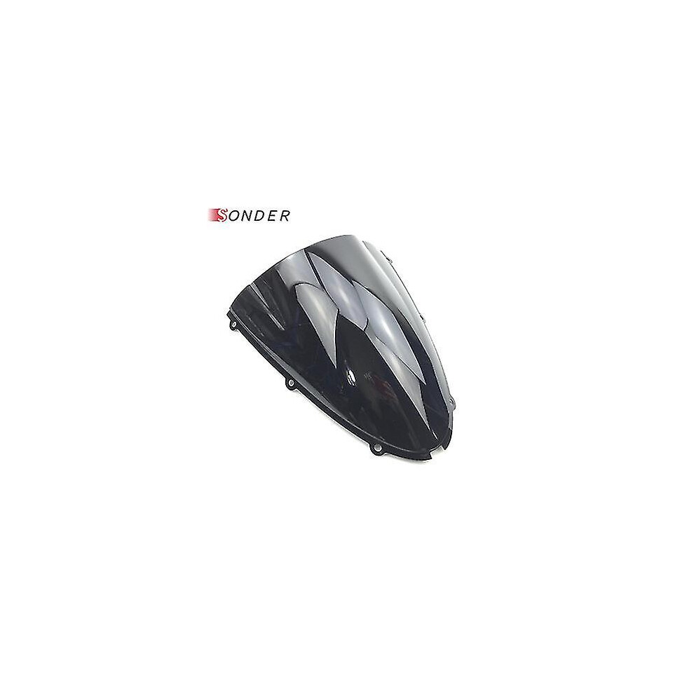 (Black) Hot For Kawasaki Ninja Zx6r 636 2005 2006 2007 2008 05 06 07 08 Zx10r 2006 2007 06 07 Windshield Windscreen Double Bubble Black 9372166007454