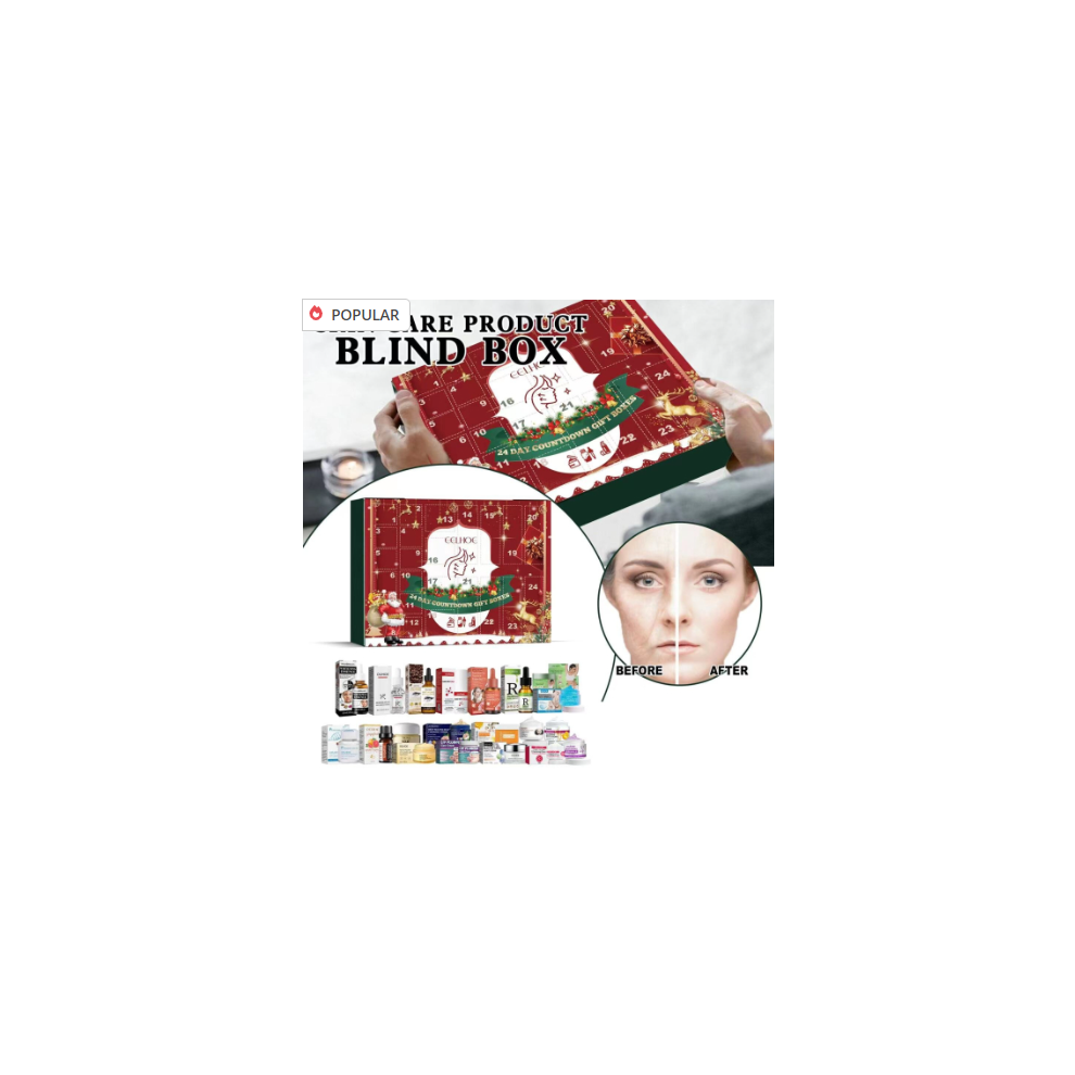Advent Calendar Christmas 24 Days Countdown Beauty Skin Care Product Blind Box