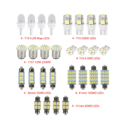 28pcs Car Interior LED Light T10 Width Indicator Lamp Reading Light 2