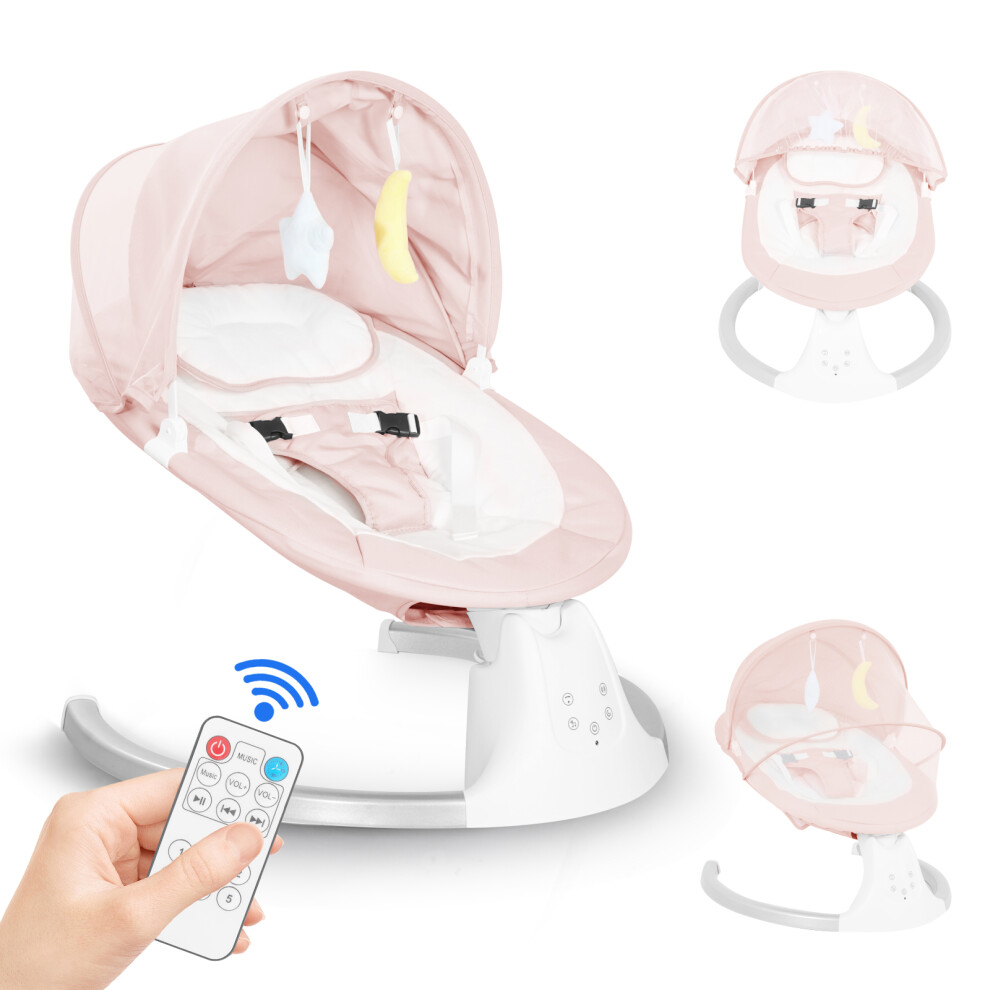 Baby Rocking Chair Electric Bluetooth Sleeping Cradle Bed Touch&Remote