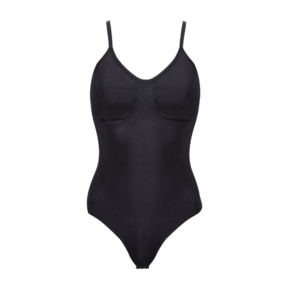 (Black, S) Tummy Control Seamless Racerback Sculpting Shapewear Bodysuit Top