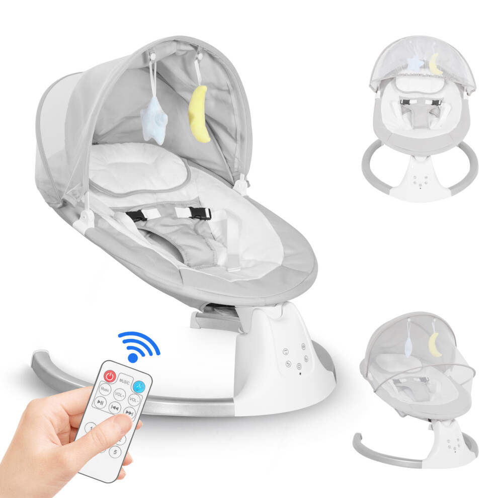 Baby Rocking Chair Electric Bluetooth Sleeping Cradle Bed Touch&Remote