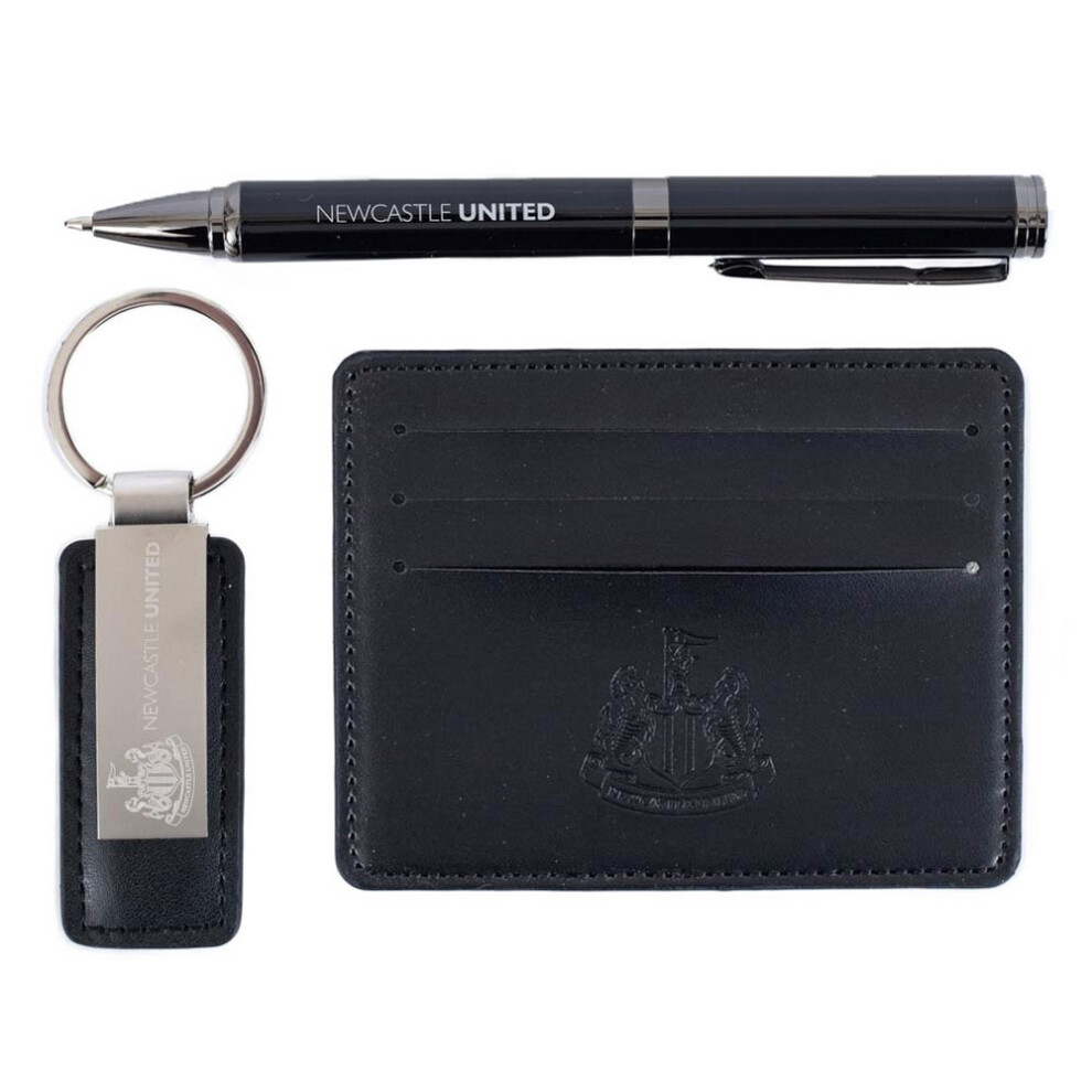 Newcastle United Fc Leather Wallet Set Black