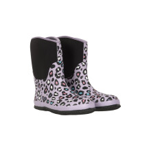 (12 UK Child, Lilac) Mountain Warehouse Childrens/Kids Puddle Leopard Print Mucker Boots