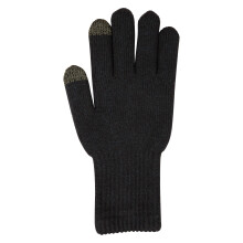 (L, Black) Mountain Warehouse Mens Gripped Waterproof Knitted Winter Gloves