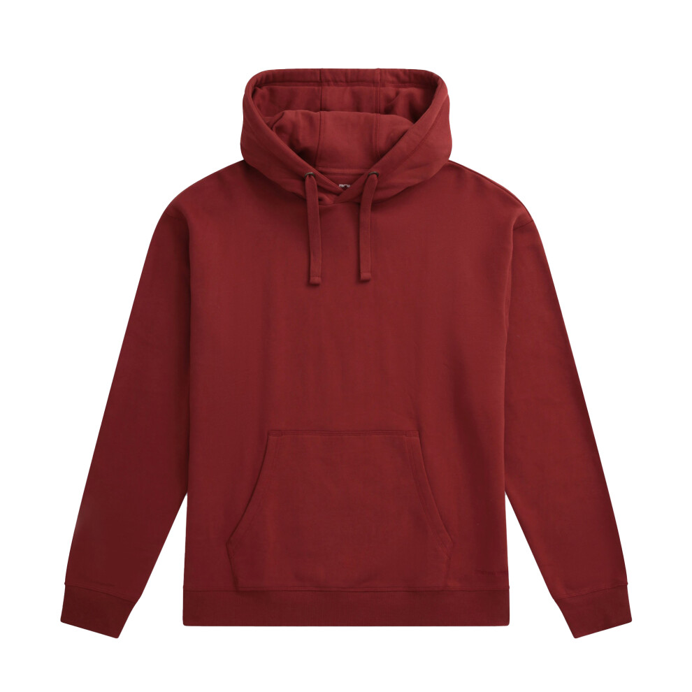 (M, Dark Red) Animal Mens Icon Organic Drop Shoulder Hoodie