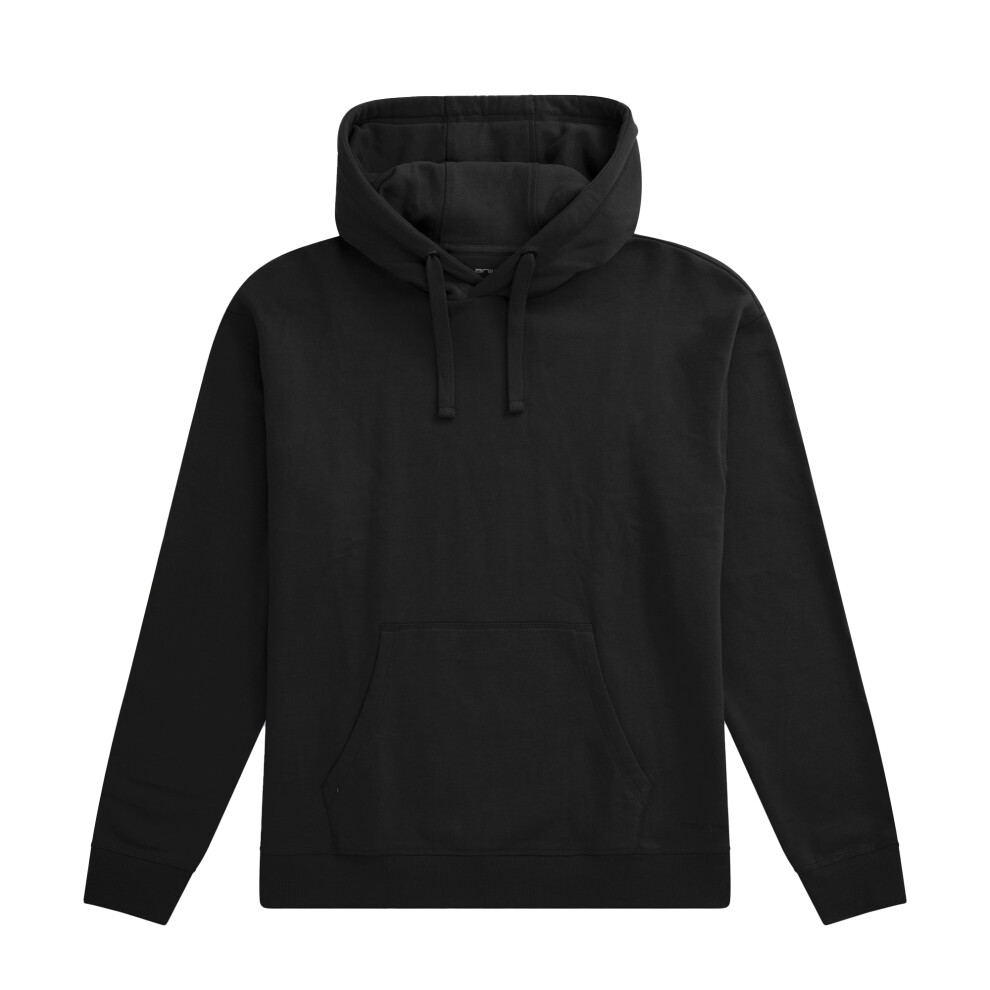 (XS, Jet Black) Animal Mens Icon Organic Drop Shoulder Hoodie