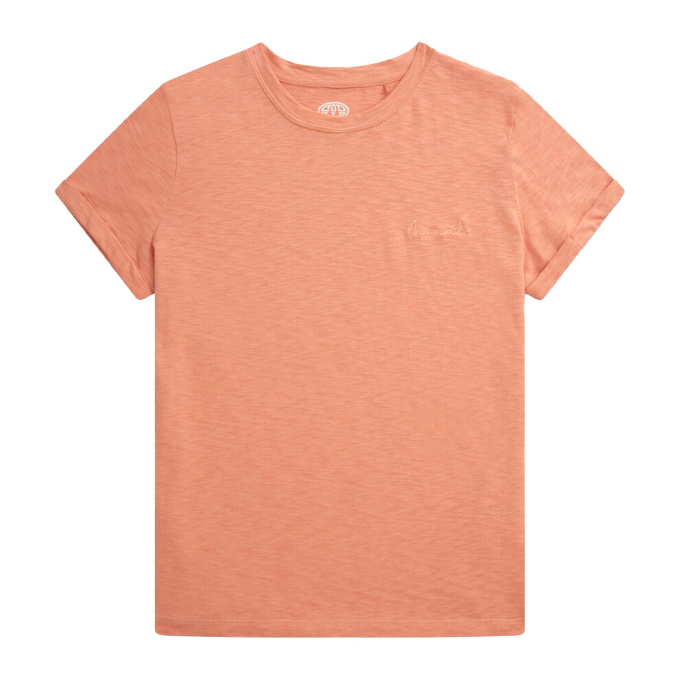 (14 UK, Light Pink) Animal Womens/Ladies Ava Organic Knitted T-Shirt