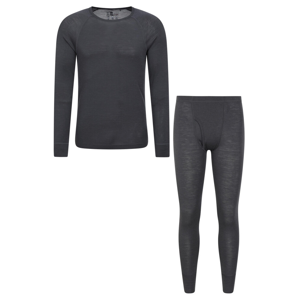 Mountain Warehouse Men's Grey Merino Wool Thermal Base Layers Set