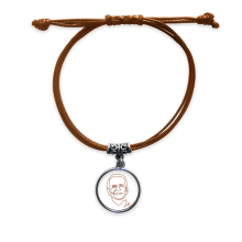 usa president individual biden art profile bracelet leather hide  wristband brown jewelry