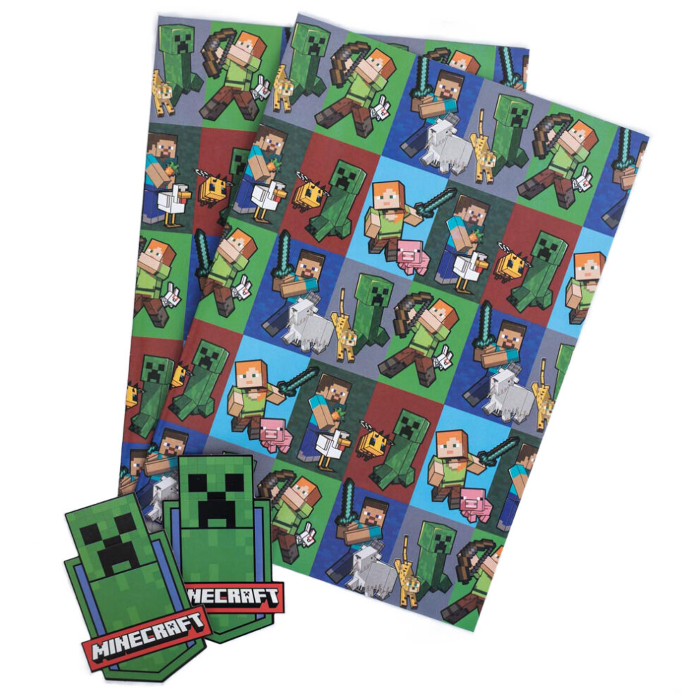 Minecraft Gift Wrap Sheets Set