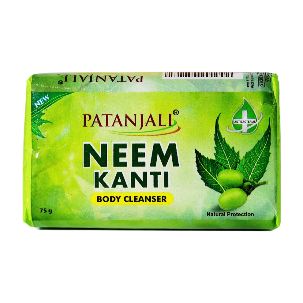 (Pack Of 1) Patanjali Herbal Soap Neem Bar 75g - Body Cleanser