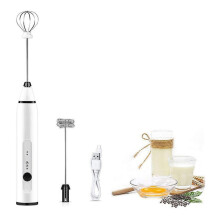 (White) Rechargeable Foam Breaker Home 3-speed USB