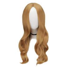 Brown Curly Hair Wig , American Tv Series Megan Cos Wig Megan, Wig Medium Parted Long Curly Light, Medium Parted Long Curly Light Brown Curly Hair
