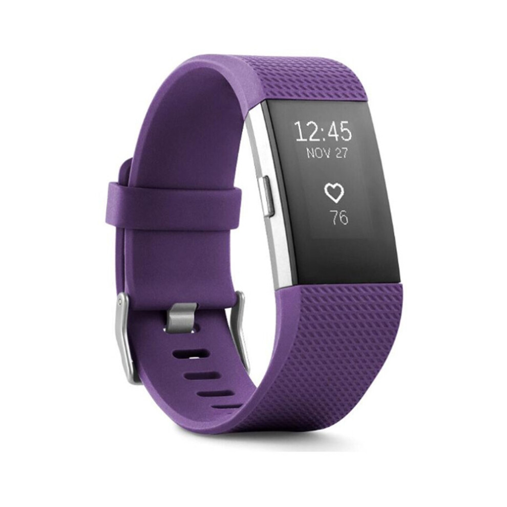 (Purple, L) Fitbit Charge 2 Wristband activity tracker