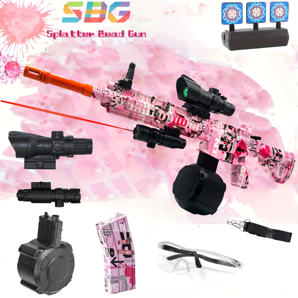 (Pink) M4 Pro Automatic Gel Blasters For Christmas