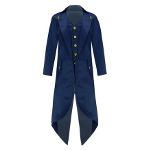 (navyblue, 12) Ocealan Kids Boys Gothic Tailcoat Medieval Prince Blazer High Low Jacket Steampunk Trench Purple 6