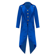 (royalblue, 10) Ocealan Kids Boys Gothic Tailcoat Medieval Prince Blazer High Low Jacket Steampunk Trench Purple 6
