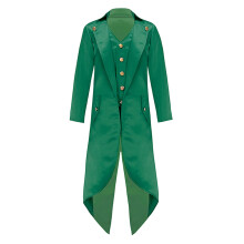 (darkgreen, 8) Ocealan Kids Boys Gothic Tailcoat Medieval Prince Blazer High Low Jacket Steampunk Trench Purple 6
