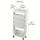 (White) Five Levels Movable Bookshelf 4